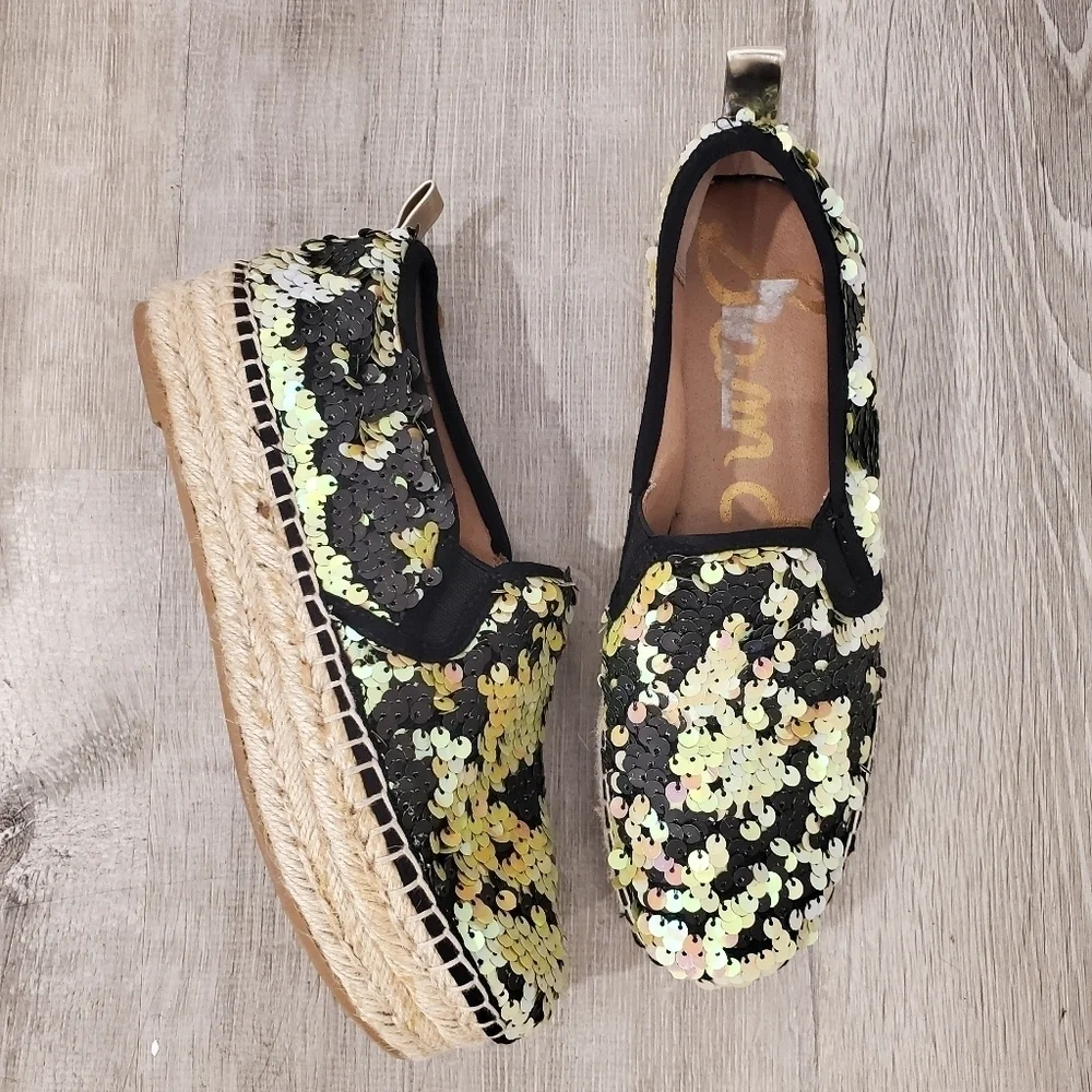 Sam Edelman Carrin Sequin Espadrille Sneakers
